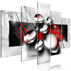 Tableau Shiny Stones (5 Parts) Wide Red - PD8898-200-100