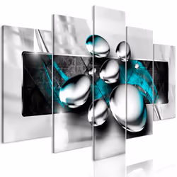 Planete Discount PD8899-200-100, Moderne, Noir, Gris, Argent, Turquoise, Panneaux MDF, 2000 mm, 20 mm, 1000 mm