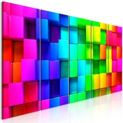 Tableau Colourful Cubes (5 Parts) Narrow - PD8905-225-90