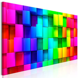 Tableau Colourful Cubes (1 Part) Narrow - PD8907-150-50
