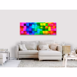 Tableau Colourful Cubes (1 Part) Narrow - PD8907-150-50