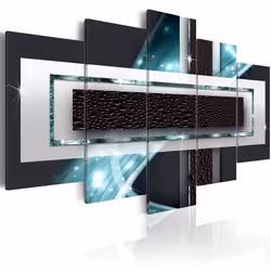 Planete Discount PD8918-200-100, Moderne, Noir, Bleu, Gris, Panneaux MDF, 2000 mm, 20 mm, 1000 mm