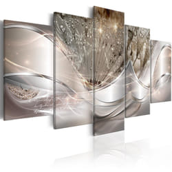 Tableau Sparkling Dandelions (5 Parts) Beige Wide - PD8924-200-100