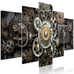 Tableau Vintage Old Mechanism (5 Parts) Wide - PD12345-200-100