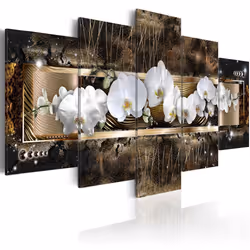 Planete Discount PD11106-100-50, Orchidées, Marron, Blanc, Panneaux MDF, 1000 mm, 500 mm