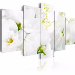 Planete Discount PD11109-200-100, Fleurs variées, Vert, Blanc, Panneaux MDF, 2000 mm, 20 mm, 1000 mm