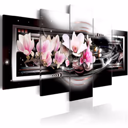 Planete Discount PD11115-200-100, Orchidées, Noir, Rose, Blanc, Panneaux MDF, 2000 mm, 20 mm, 1000 mm