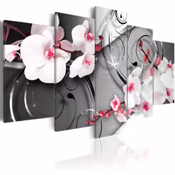 Planete Discount PD11119-200-100, Orchidées, Gris, Rose, Blanc, Panneaux MDF, 2000 mm, 20 mm, 1000 mm