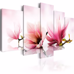 Planete Discount PD11120-100-50, Magnolias, Vert, Rose, Blanc, Panneaux MDF, 1000 mm, 20 mm, 500 mm