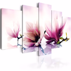 Planete Discount PD11122-100-50, Magnolias, Vert, Rose, Violet, Blanc, Panneaux MDF, 1000 mm, 20 mm, 500 mm