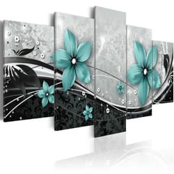 Tableau Turquoise flower of night - PD8929-200-100