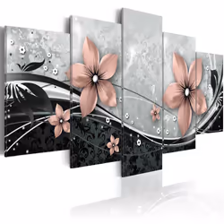 Planete Discount PD8930-200-100, Fleurs et plantes, Noir, Gris, Orange, Panneaux MDF, 2000 mm, 20 mm, 1000 mm