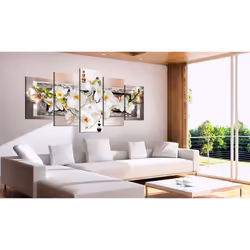 Tableau Fleurs White abstract orchid - PD11123-200-100