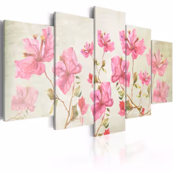 Planete Discount PD11129-200-100, Fleurs variées, Marron, Vert, Rose, Blanc, Panneaux MDF, 2000 mm, 20 mm, 1000 mm