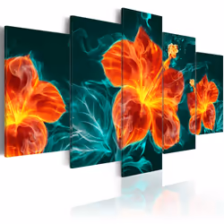 Planete Discount PD8941-200-100, Fleurs et plantes, Noir, Vert, Orange, Jaune, Panneaux MDF, 2000 mm, 20 mm, 1000 mm