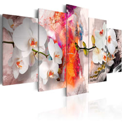 Tableau Colorful background and orchids - PD8942-200-100