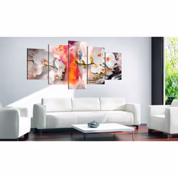 Tableau Colorful background and orchids - PD8942-200-100