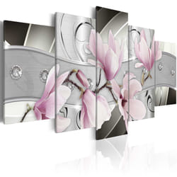 Tableau Fleurs Magnolias en acier - PD11186-200-100