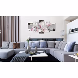 Tableau Fleurs Magnolias en acier - PD11186-200-100