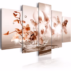 Planete Discount PD11197-200-100, Orchidées, Marron, Crème, Gris, Rose, Panneaux MDF, 2000 mm, 20 mm, 1000 mm