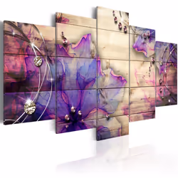 Planete Discount PD11203-200-100, Fleurs variées, Marron, Rose, Violet, Panneaux MDF, 2000 mm, 20 mm, 1000 mm