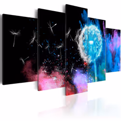 Planete Discount PD11209-200-100, Fleurs variées, Noir, Bleu, Violet, Rouge, Panneaux MDF, 2000 mm, 20 mm, 1000 mm