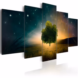 Planete Discount PD9921-100-50, Arbres, Bleu, Vert, Violet, Jaune, Panneaux MDF, 1000 mm, 20 mm, 500 mm