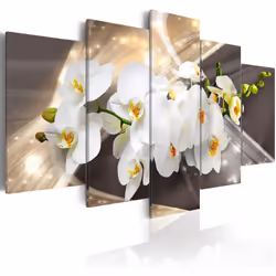 Planete Discount PD11210-100-50, Orchidées, Gris, Blanc, Jaune, Panneaux MDF, 1000 mm, 20 mm, 500 mm