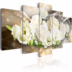 Planete Discount PD11214-100-50, Roses, Crème, Vert, Gris, Jaune, Panneaux MDF, 1000 mm, 20 mm, 500 mm