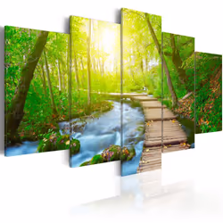 Planete Discount PD9931-100-50, Forêt, Marron, Vert, Blanc, Jaune, Panneaux MDF, 1000 mm, 20 mm, 500 mm