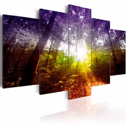 Planete Discount PD9933-200-100, Forêt, Marron, Vert, Orange, Violet, Blanc, Jaune, Panneaux MDF, 2000 mm, 20 mm, 1000 mm