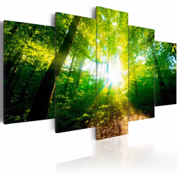 Planete Discount PD9934-200-100, Forêt, Marron, Vert, Blanc, Jaune, Panneaux MDF, 2000 mm, 20 mm, 1000 mm