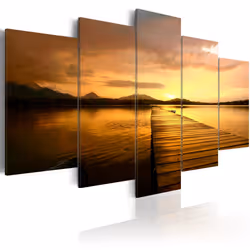 Planete Discount PD9948-200-100, Levers et couchers de soleil, Marron, Orange, Jaune, Panneaux MDF, 2000 mm, 20 mm, 1000 mm