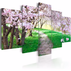 Planete Discount PD9966-100-50, Arbres, Marron, Vert, Rose, Blanc, Jaune, Panneaux MDF, 1000 mm, 20 mm, 500 mm