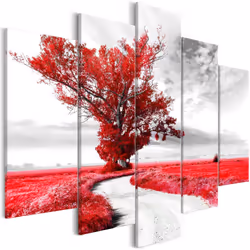 Planete Discount PD9979-100-50, Arbres, Gris, Rouge, Panneaux MDF, 1000 mm, 20 mm, 500 mm