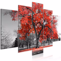 Planete Discount PD9981-200-100, Arbres, Gris, Rouge, Panneaux MDF, 2000 mm, 20 mm, 1000 mm