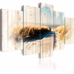Planete Discount PD10000-200-100, Paysage marin, Beige, Bleu, Blanc, Jaune, Panneaux MDF, 2000 mm, 20 mm, 1000 mm