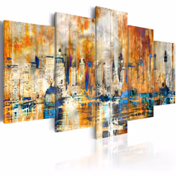 Planete Discount PD9009-200-100, Bleu, Marron, Crème, Gris, Orange, Panneaux MDF, 2000 mm, 20 mm, 1000 mm