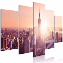 Planete Discount PD12124-100-50, New York, Gris, Orange, Panneaux MDF, 1000 mm, 20 mm, 500 mm