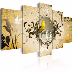 Planete Discount PD8214-200-100, Oiseaux, Beige, Marron, Jaune, Panneaux MDF, 2000 mm, 20 mm, 1000 mm