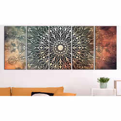 Tableau Zen Center (5 Parts) Narrow Green - PD12542-225-90