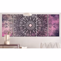 Tableau Zen Center (5 Parts) Narrow Pink - PD12544-225-90