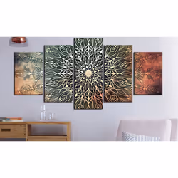 Tableau Zen Center (5 Parts) Wide Green - PD12545-200-100