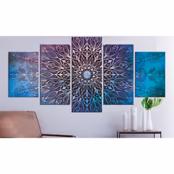 Tableau Zen Center (5 Parts) Wide Blue - PD12546-200-100