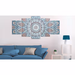 Tableau Zen Oriental Circle (5 Parts) Wide - PD12553-200-100