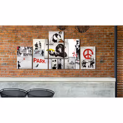 Tableau Street Crimes Banksy Art - PD8216-200-100
