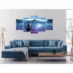 Tableau Villes Magic Venice (5 Parts) Wide Blue - PD12128-200-100