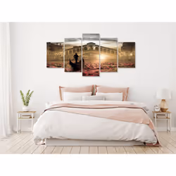 Tableau Villes Magic Venice (5 Parts) Wide Orange - PD12129-200-100