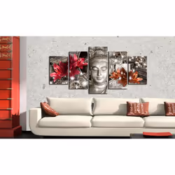 Tableau Zen Contemplation d'argent - PD12569-200-100