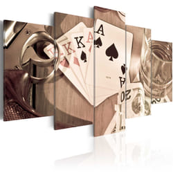 Tableau Vintage Poker night - sepia - PD12369-200-100